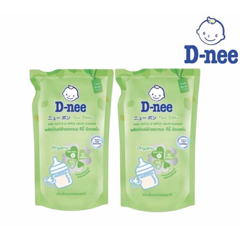 (1แถม1) D-nee ดีนี่ ผลิตภัณฑ์ล้างขวดนม ชนิดถุงเติม ขนาด 550/600 มล.
