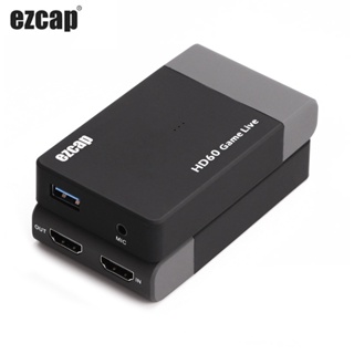 Ezcap กล่องจับภาพวิดีโอเกม 261M 1080P HDMI สําหรับ XBOX PS4 TV STB ไมโครโฟนบันทึกเสียงทางการแพทย์ สตรีมมิ่งออนไลน์