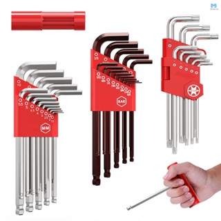 Allen ชุดประแจหกเหลี่ยม 35 ชิ้น S2 เหล็ก และ CRV SAE 3 64-3 8 นิ้ว MM 1.5-10 มม. TORX T10-T50