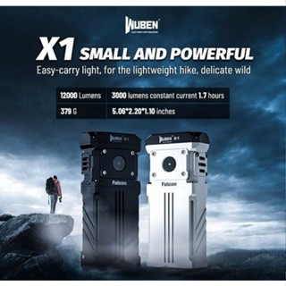 ไฟฉายWUBEN X1 SUPER HI-END FLASHLIGHT ACTIVE COOLING FANS เครื่องศูนย์ รับประกันไฟฉาย6 เดือน