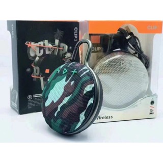 ลำโพงบลูทูธ Clip3 Bluetooth Speaker ลำโพงไร้สาย มีที่หนีบ พกพาง่าย เสียงดี เบสแน่น คุณภาพดี เสียงทุ้ม
