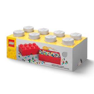 LEGO Storage Brick 8 Grey กล่องเลโก้ กล่องอเนกประสงค์ สีเทา 50x25x18 cm