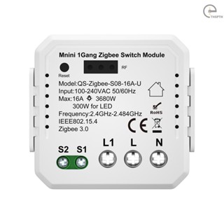 [T&amp;H] Qs-zigbee-s08-16a-u Tuya Zigbee Zigbee โมดูลสวิตช์ปุ่มกด ควบคุมผ่านแอปโทรศัพท์มือถือ 3 ปุ่ม ควบคุมผ่านแอป