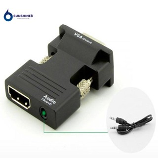 ชุดกล่องอะแดปเตอร์เสียง HDMI เป็น VGA ที่ทนทาน สําหรับคอมพิวเตอร์