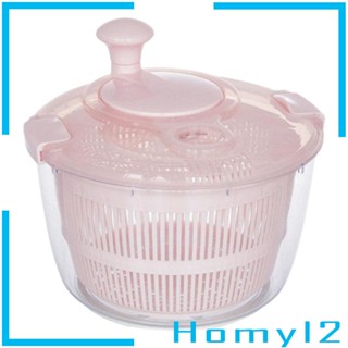 [HOMYL2] Salad Spinner Large Lettuce Dryer Spinner Quick Dry Design 5L Fruit Washer with Bowl with Non-slip Pad and Handle