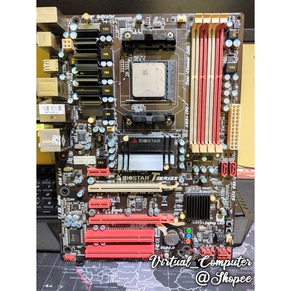 เมนบอร์ดเกมมิ่ง โดยโปรเซสเซอร์ Biostar TA970XE ซ็อกเก็ต AM3+ รองรับ All FX series 125watt