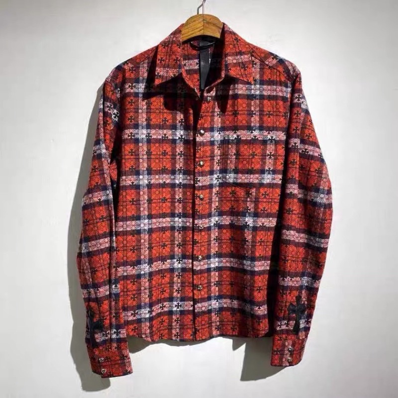 เสื้อเชิ้ต Chrome Hearts แขนยาว ลายสก็อต