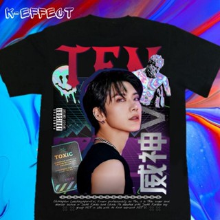 เสื้อยืดชาย Kaos Kpop NCT WAYV TEN ยูนิเซ็กซ์ โดย K-EFFECTเสื้อยืดผู้หญิง