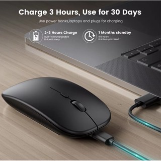 Wireless mouse 2.4GHz USB เมาส์ไร้สาย มีเเบตในตัว