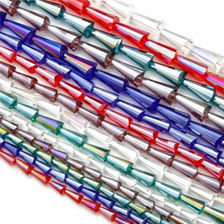 ลูกปัดแก้วคริสตัล ทรงกรวย หอคอย สําหรับทําเครื่องประดับ สร้อ…