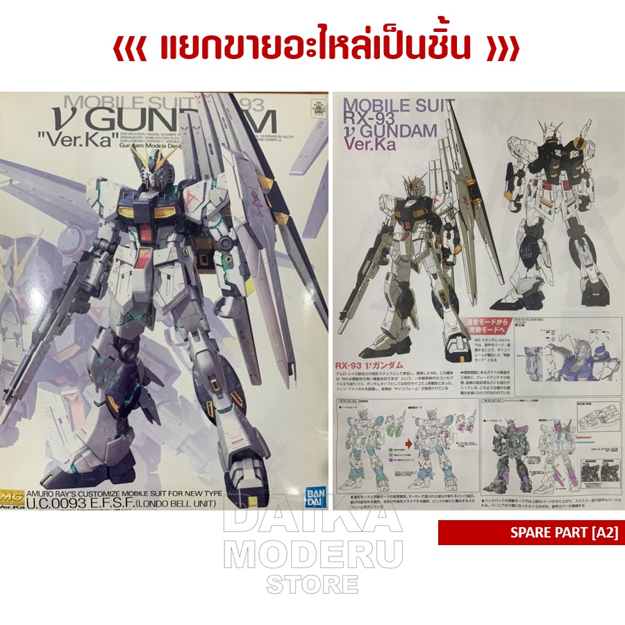 [อะไหล่แผง A2] MG RX-93 V GUNDAM Ver.Ka (MG RX-93 วี กันดั้ม เวอร์กา)