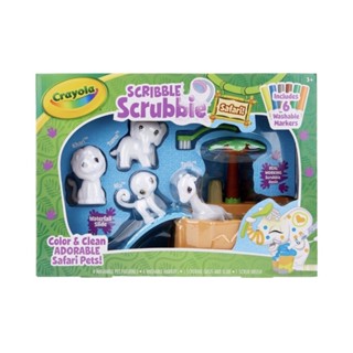 ชุดระบายสี และอาบน้ำสัตว์ป่า Scribble Scrubbies Safari จากแบรนด์ CRAYOLA