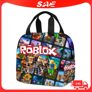 กระเป๋าใส่กล่องอาหารกลางวัน ลายการ์ตูน ROBLOX น่ารัก สําหรับเด็กนักเรียนประถม diy