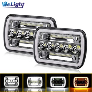 WRANGLER 【Weilight】ไฟ Led 5X7 ทรงสี่เหลี่ยม 23.3 ซม. ดัดแปลง สําหรับติดรถบรรทุก 1 ชิ้น