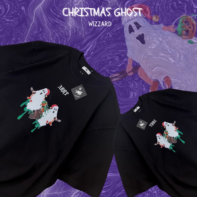 [ ARRT ] - เสื้อยืด Oversize ลาย Christmas Ghost-Wizard