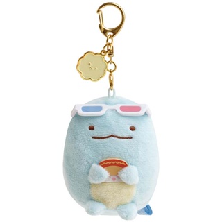 พวงกุญแจตุ๊กตา Sumikko Gurashi Movie Theatre แบบ Tokage ฟ้า ขนาด 7.5 x 6 x 5.5 ซม.