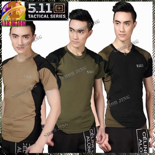 เสื้อยืด เสื้อคอกลมคอมแบท5.11 Tactical เสื้อยืดคอกลม ทรงเข้ารูป ไม่ย้วย ไม่หด ไม่ต้องรีด ใส่สบาย 5.11 Tactical T-shirts