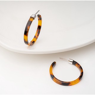 AR-Kang Collection***ต่างหูAcrylic Tortoise Shell(Resin)(เงินแท้92.5%)