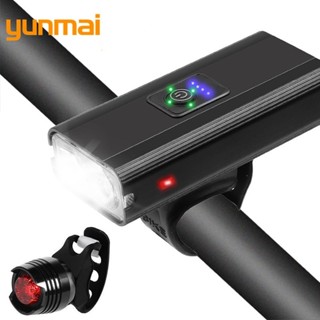 ไฟหน้ารถจักรยานเสือภูเขา T6 สว่างมาก ชาร์จ USB 2 ชิ้น