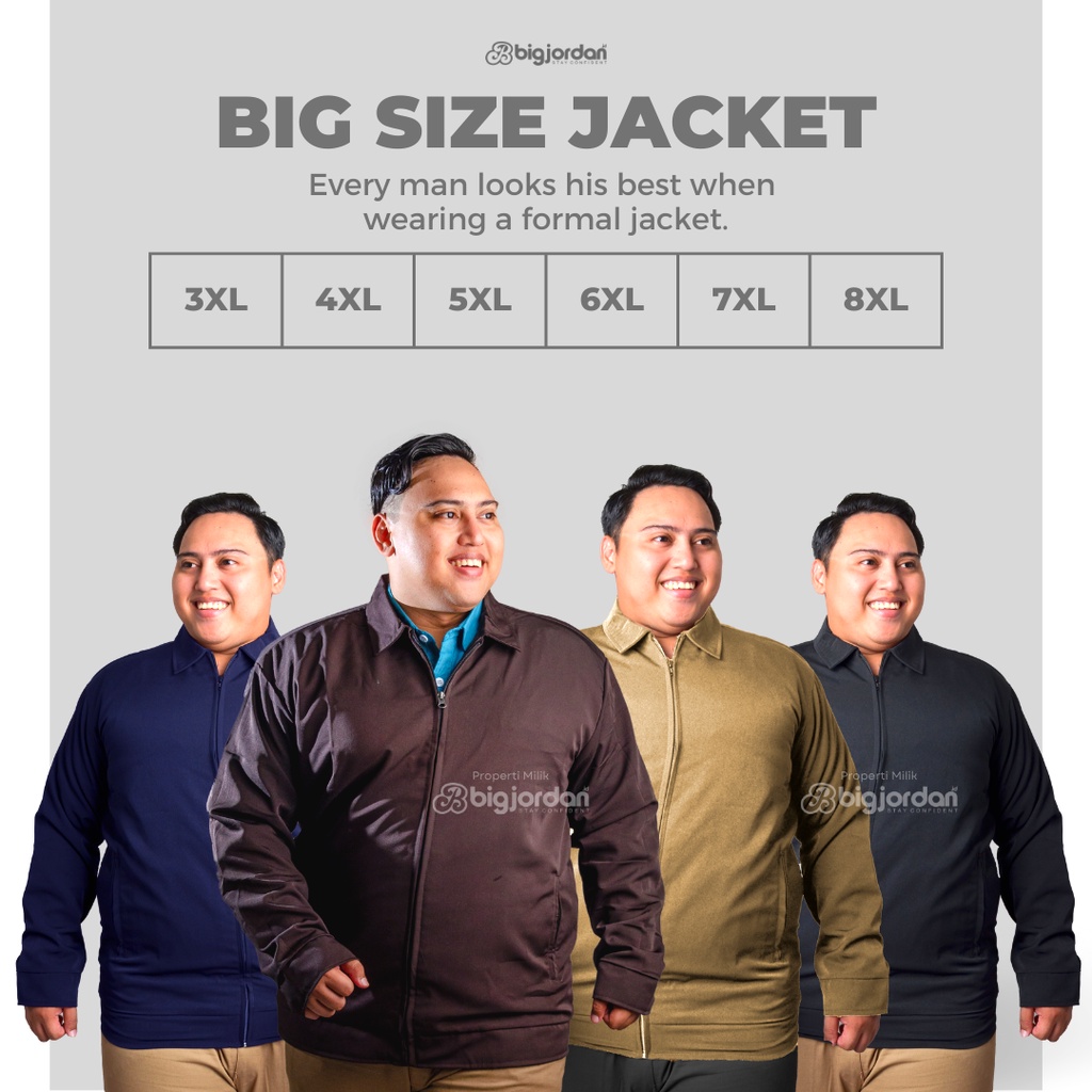BIGJORDAN ID ขนาดใหญ่ FORMAL JACKET 8XL 7XL 6XL 5XL 4XL 3XL จัมโบ้อย่างเป็นทางการ JACKET XXXL XXXXXL