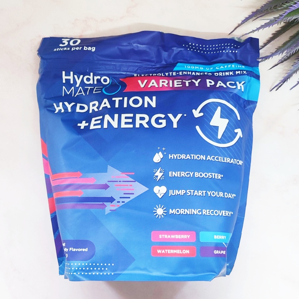 [HydroMATE®] Hydration + Energy, Caffeine100 mg Variety Pack, Electrolyte Powder 30 Stick Per Bag ผง