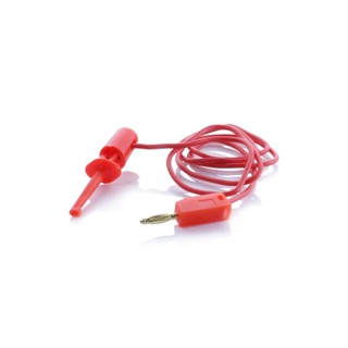 Banana jack 2mm to hook clip สีแดง ( Red color ) 50cm