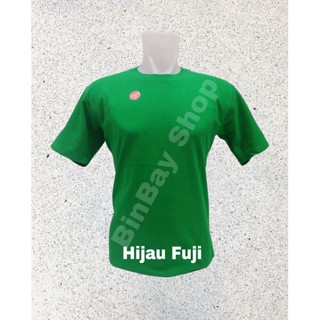 เสื้อยืด ผ้าฝ้าย สีเขียว ลาย Fuji COMBED 20S