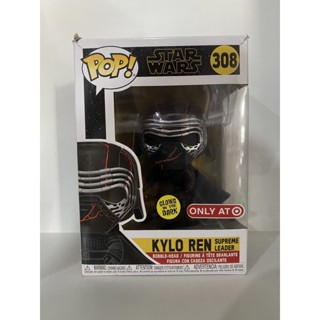 Funko Pop Kylo Ren Supreme Leader เรืองแสง Star Wars Rise of The Skywalker Glow in the Dark Exclusive 308 Damage Box