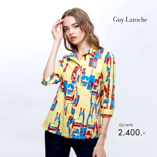 Guy Laroche เสื้อผู้หญิง เสื้อเชิ้ตผู้﻿หญิง SHIRT Soft cotton พิมพ์ลาย (GZ1MYE)