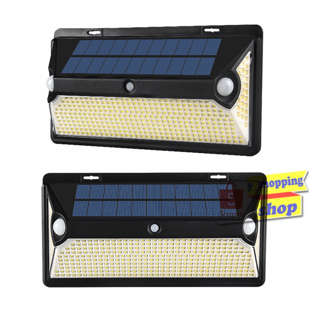 ไฟโซลาร์เซลล์ 378 LED เซ็นเซอร์คู่ 3 โหมด: สว่าง ประหยัด ปลอดภัย