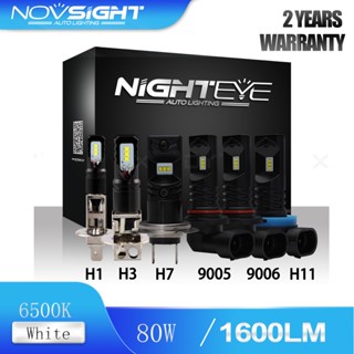 Novsight หลอดไฟตัดหมอก 9005 9006 H1 H3 H7 H11 H8 H9 A338 1600Lm Led สําหรับรถยนต์