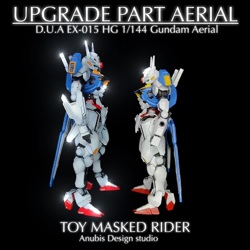 🟦⬜️พร้อมส่ง พาร์ทเสริม UPGRADE HG 1/144 GUNDAM AERIAL By Anubis Design studio D.U.A EX-015 3D Printo