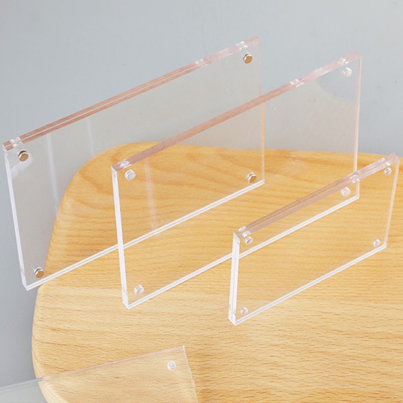 🚚พร้อมส่ง🚚 กรอบรูปอะคริลิคใส กรอบรูปอะคริลิค กรอบรูปสไตล์เกาหลี แผ่นอคิลิคฝังแม่เหล็ก แบบตั้งโต๊ะ สําหรับตกแต่ง - รูปที่ 3