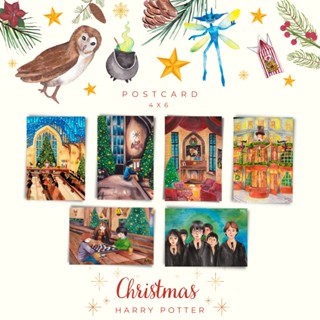 โปสการ์ด แฮร์รี่ พอตเตอร์ Postacrd Harry Potter x Christmas collection size : 4x6