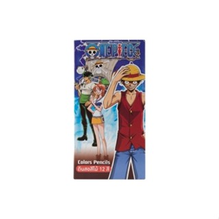 (KTS)ดินสอสีไม้ นานมี  วันพีช / ONE PIECE 12 สี แบบยาว