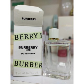 กล่อง 5ml สีเขียว ใหม่ Burberry Her EDT น้ำหอม ของแท้ ฉลากไทย น้ำหอมกลิ่นฟลอรัล ฟรุ๊ตตี้ สำหรับผู้หญิง กลิ่นหอมใหม่