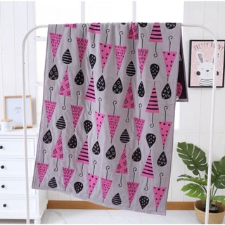 ผ้าเช็ดตัว สาลู cotton 100% ทอ3ชั้น ขนาด70*140cm+-