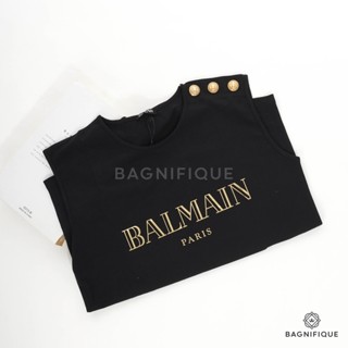 NEW BALMAIN TANK 38 BLACK NYLON GHW