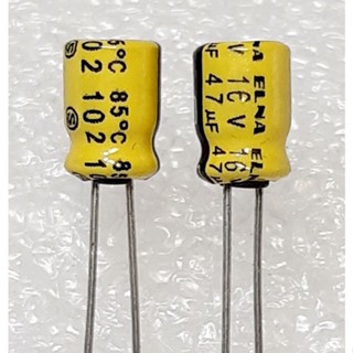 Elna RC2 47uf 16v  (ราคา10ตัว) capacitor ตัวเก็บประจุ คาปาซิเตอร์