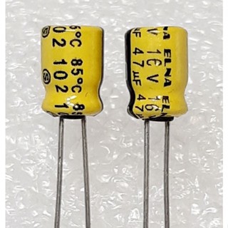 Elna RC2 47uf 16v  (ราคา10ตัว) capacitor ตัวเก็บประจุ คาปาซิเตอร์