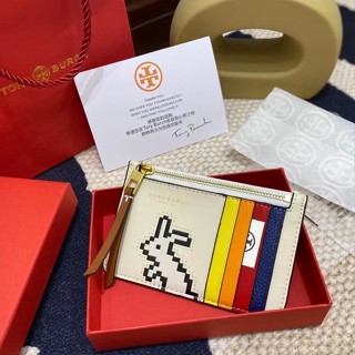 กระเป๋าสตางค์ ลายการ์ตูนอนิเมะ tory Burch ใส่บัตรได้ สําหรับผู้หญิง