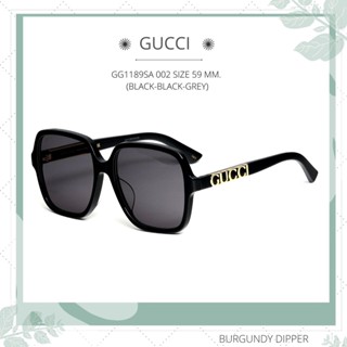 แว่นกันแดด GUCCI รุ่น  GG1189SA 002 sz.59 (Black-Black-Grey)