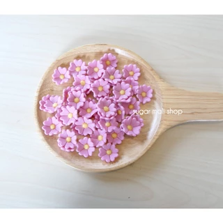 ดอกคอสมอส น้ำตาลกัมเพส ตกแต่งขนม ตกแต่งหน้าเค้ก สีพาสเทล 25 ชิ้น/100ชิ้น
