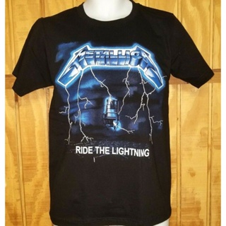 [COD] {พร้อมส่ง เสื้อยืดผ้าฝ้าย 100% พิมพ์ลาย Metallica ~Ride Lightning~ พลัสไซซ์ พลัสไซซ์ ของขวัญคริสต์มาส สําหรั