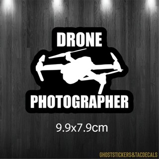 สติกเกอร์Drone Photographer ตกแต่งกล่อง มอเตอร์ไซค์ รถยนต์ laptop computer งานพิมพ์