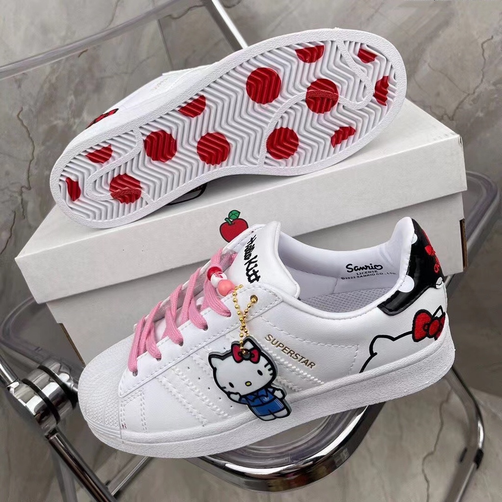 Adidas Superstar Hello Kitty GW7168 สินค้าลิขสิทธิ์แท้ Adidas รองเท้าลำลอง