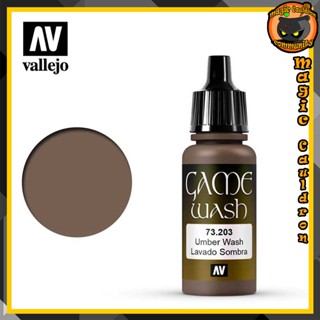 Umber Wash 17ml. Vallejo Game Color Wash สีอะคริลิคสูตรน้ำ