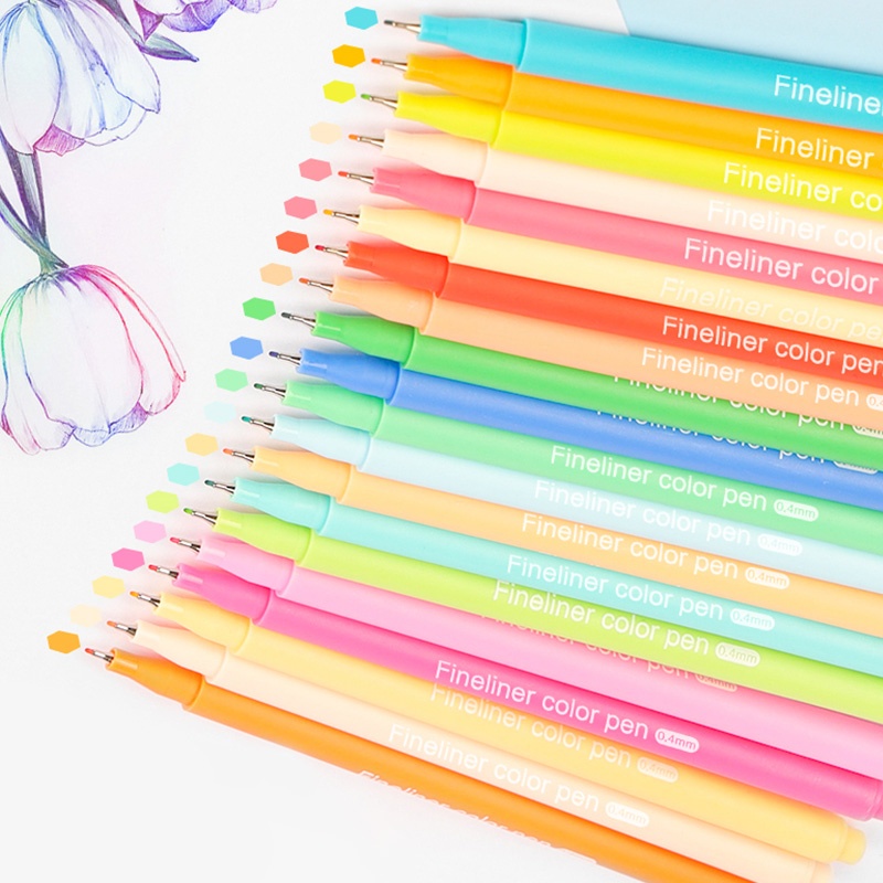ปากกาเจลไฟเบอร์น่ารัก 0.4 มม. 10 สี สําหรับนักเรียน