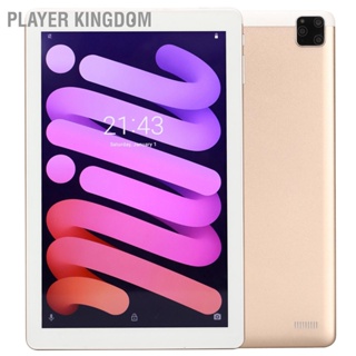 Player Kingdom แท็บเล็ต 10 นิ้ว แรม 4G รอม 256G รองรับเครือข่าย Wifi 3G สีทอง สําหรับ Android 11 100‐240V