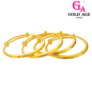 Ga เครื่องประดับแฟชั่น พร้อมส่ง สร้อยข้อมือ ชุบทอง 24K ปรับได้ 916